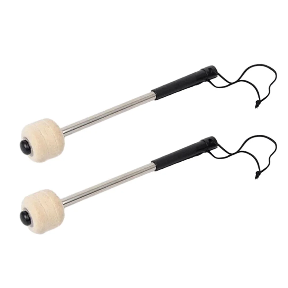 

Ergonomic Handle Bass Drum Mallets 2PCS Felt Head Timpani Sticks Comfortable Grip Superior Sound for Percussion Instruments