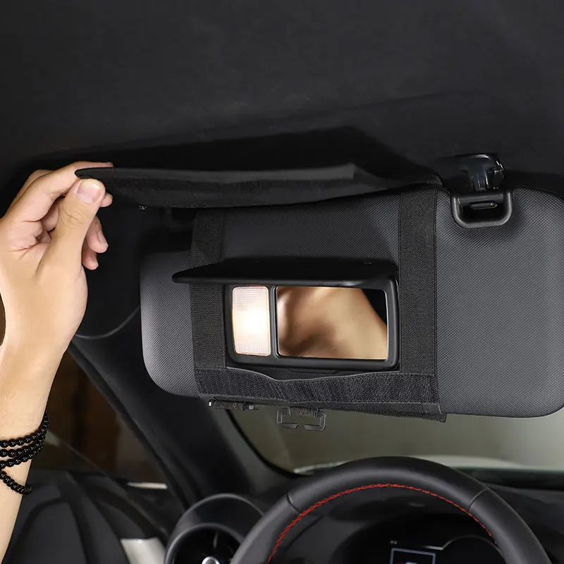

For Subaru BRZ 2022 Oxford cloth/nylon webbing Black Car Sun Visor Organizer Panel Multi-pocket Storage Bag Auto Accessories