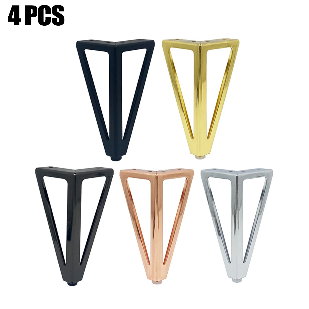 

4Pcs 15cm Furniture Legs Metal Sofa Cabinet Feet Bed Coffee Table Legs Gold/Black/Silver/Rose Gold/Gun Glack Furniture