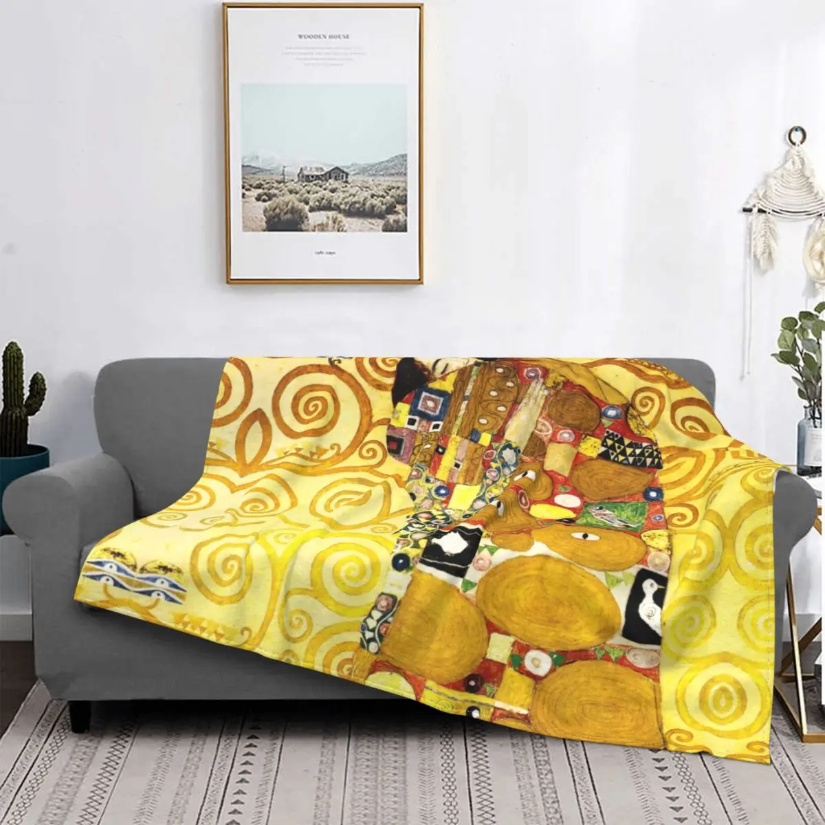 

Klimt Blanket 3D Print Soft Flannel Fleece Warm Painting Art Throw Blankets for Car Bedroom Couch Quilt Tree Of Life By Gustav