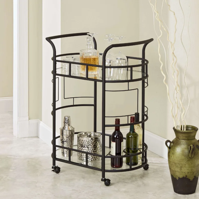 

Silverwood Sinclair 2 - Tier Bar Cart, Hammered Bronze