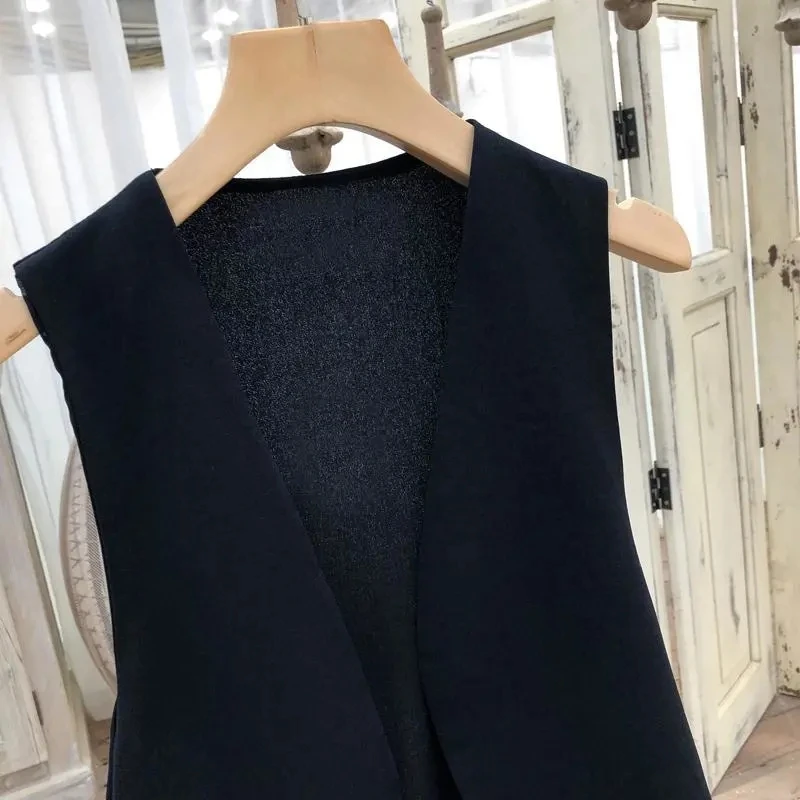 Шифоновый жилет Женская куртка Новинка лета 2022 тонкий без рукавов кардиган