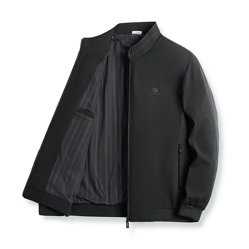 Куртка мужская демисезонная с воротником-стойкой однотонная