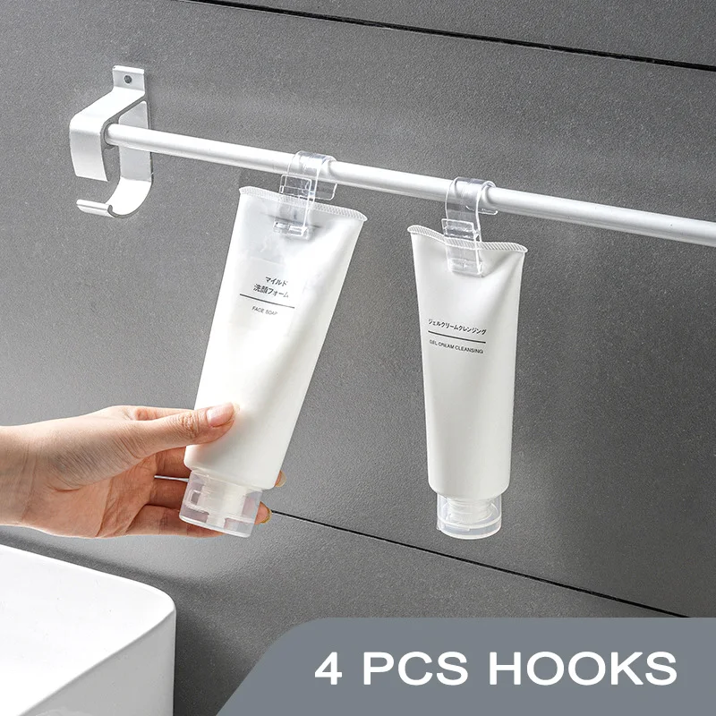 

4 Piece S-Shape Hook Clip Bathroom Kitchen Bedroom Multi-function Railing S Hanger Hook Clasp Holder Hooks Hanging Storage Tools