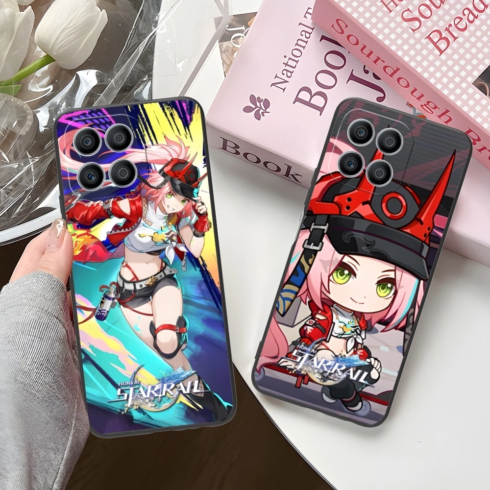 Honkai Star Rail Rappa Mobile Phone Case for Huawei Honor 90 80 70 60 50 30 20 10 9 8 7 Pro S SE Lite 5G Black Cover Shell