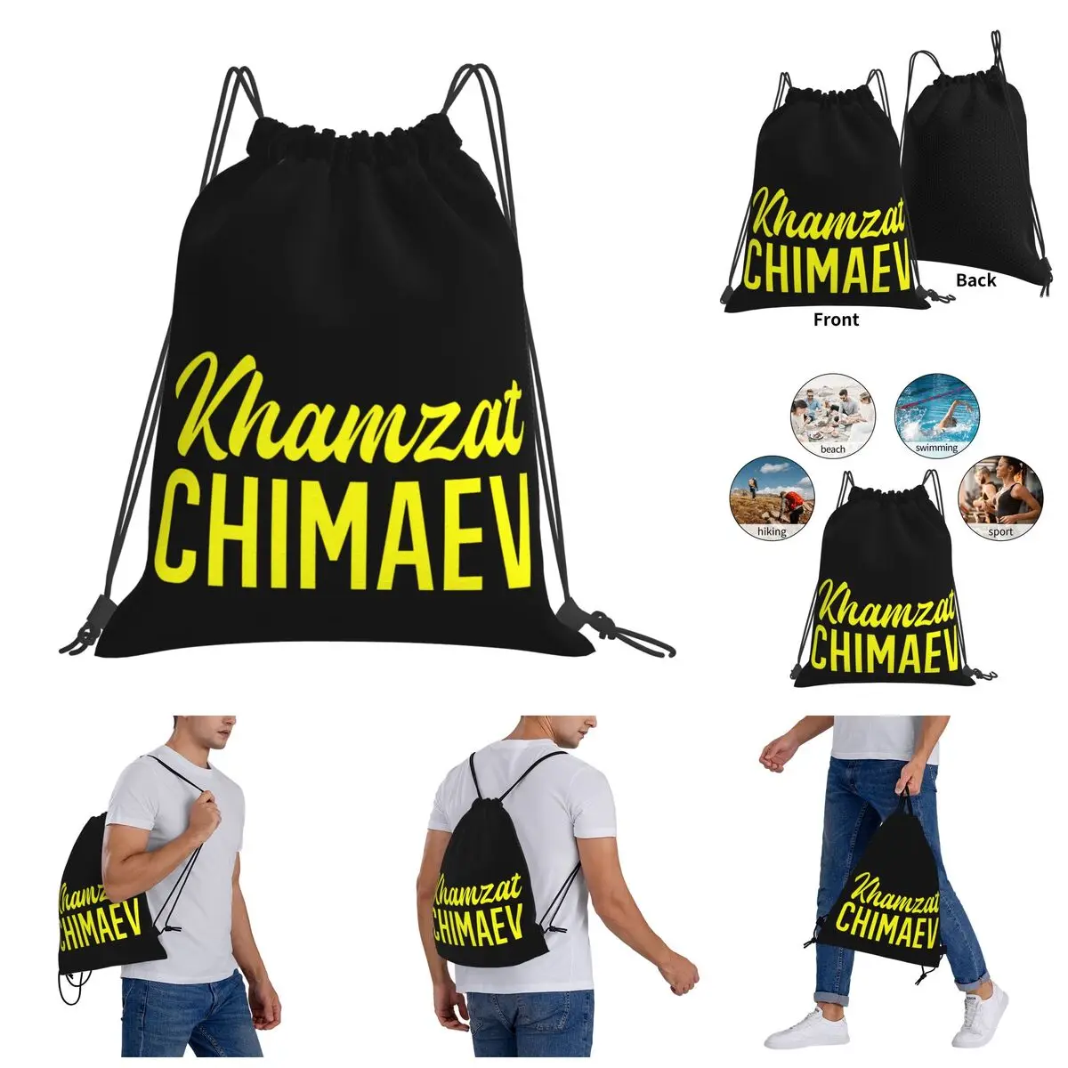 

Backpack Humor Drawstring Bags Gym Bag Khamzat And Chimaev Classic Infantry pack