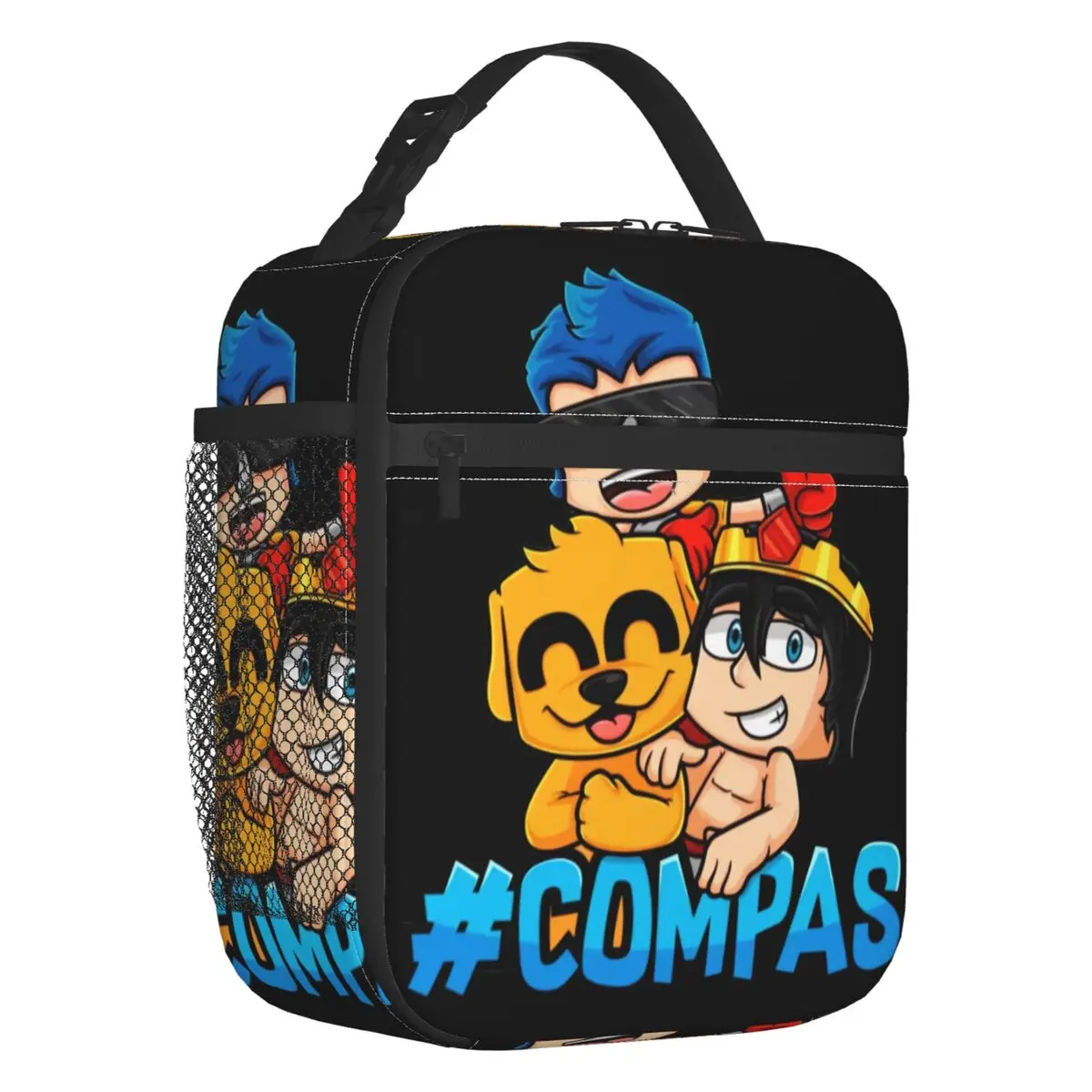 Compas Mikecrack Thermal Insulated Lunch Bag Anime Cartoon Resuable Lunch Container for School Travel Multifunction Food Box