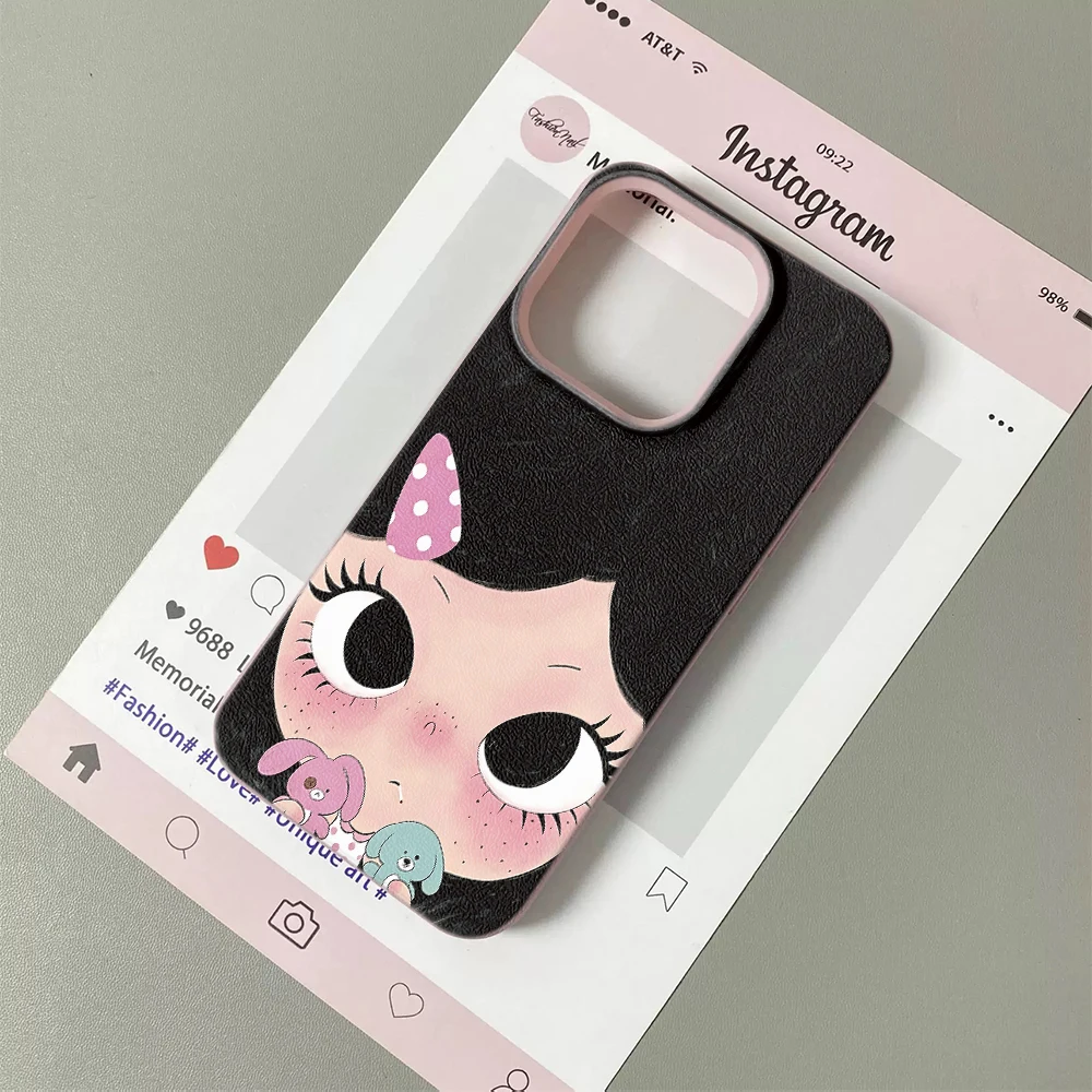 Фото Милый чехол для iPhone 11 12 13 14 15 16 17 Pro Max Plus Air с розовым бантом и креативным художественным дизайном, мягкий чехол-накладка из поликарбоната №5