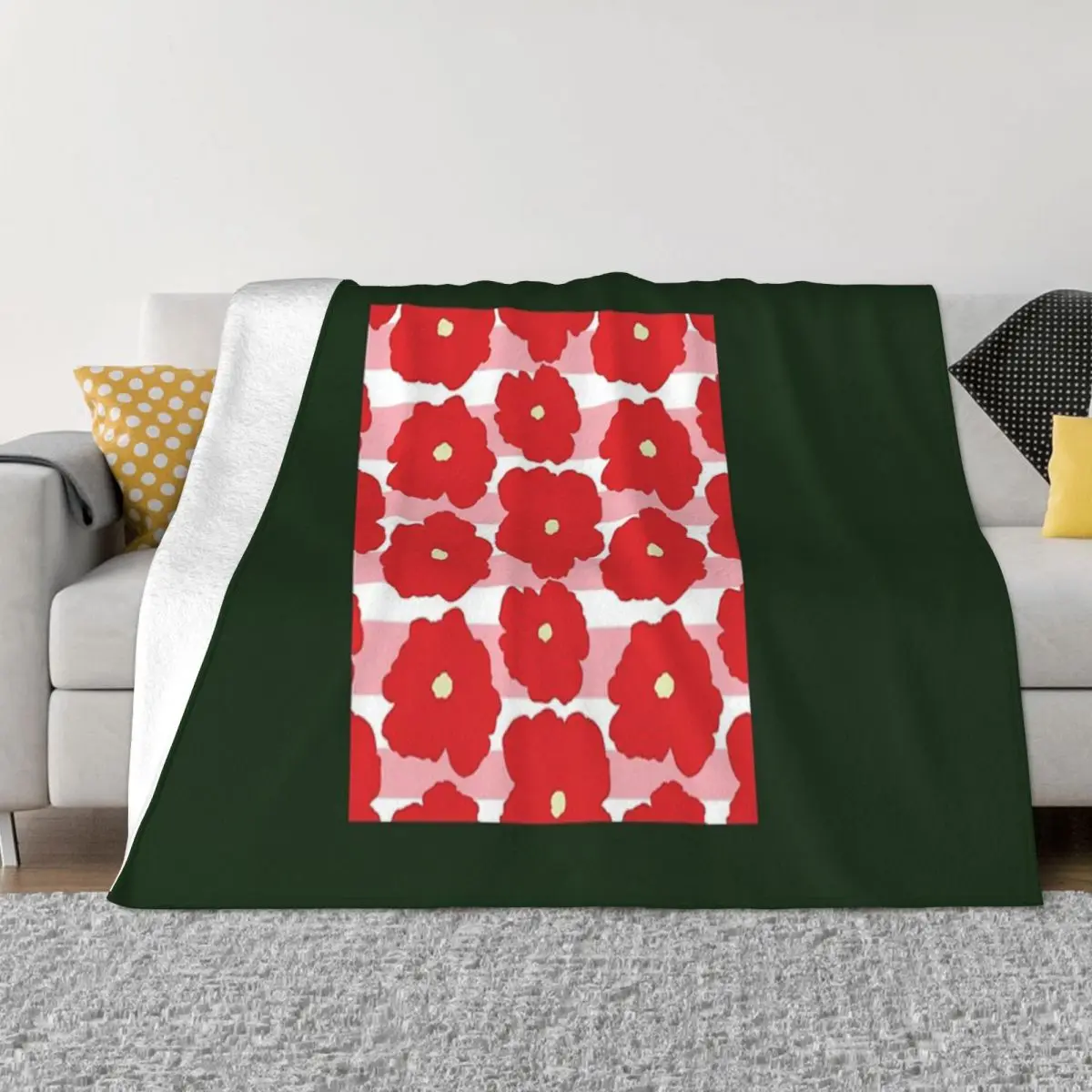 Unikko мягкое сверхлегкое покрывало на кровать с цветочным дизайном без рукавов