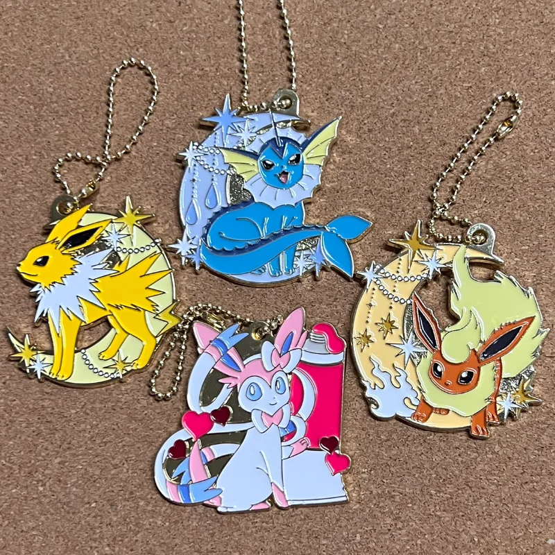 

Pokemon Action Figure Cute Sylveon Creative Metal Backpack Pendant Toys Children Gifts
