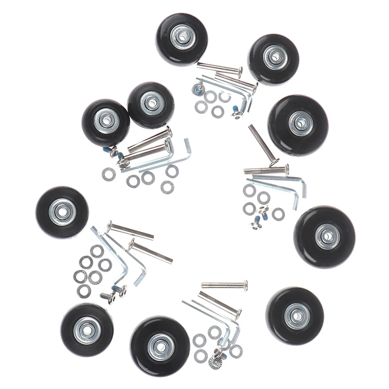 

1Set Luggage Wheel Suitcase Replacement Wheels Black with Screw 5Sizes Axles Repair Rubber Travel Luggage Wheel