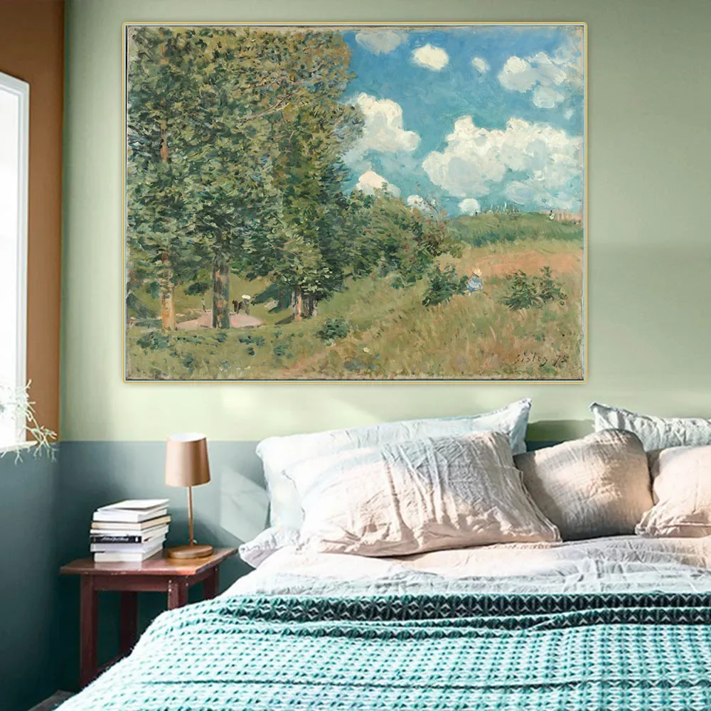 Дорога от Версалов до Сент-Германе Альфред Сисли холст картина маслом эстетика