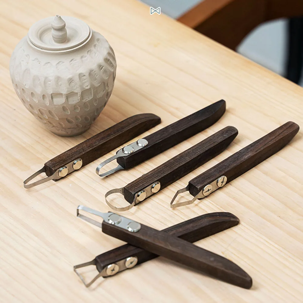 

Pottery Tools Trimming Knife Clay Texture Sculpture Scraping Tool Scraper Flat Tip U Shape V Shape Tip Studio Potters Supplies
