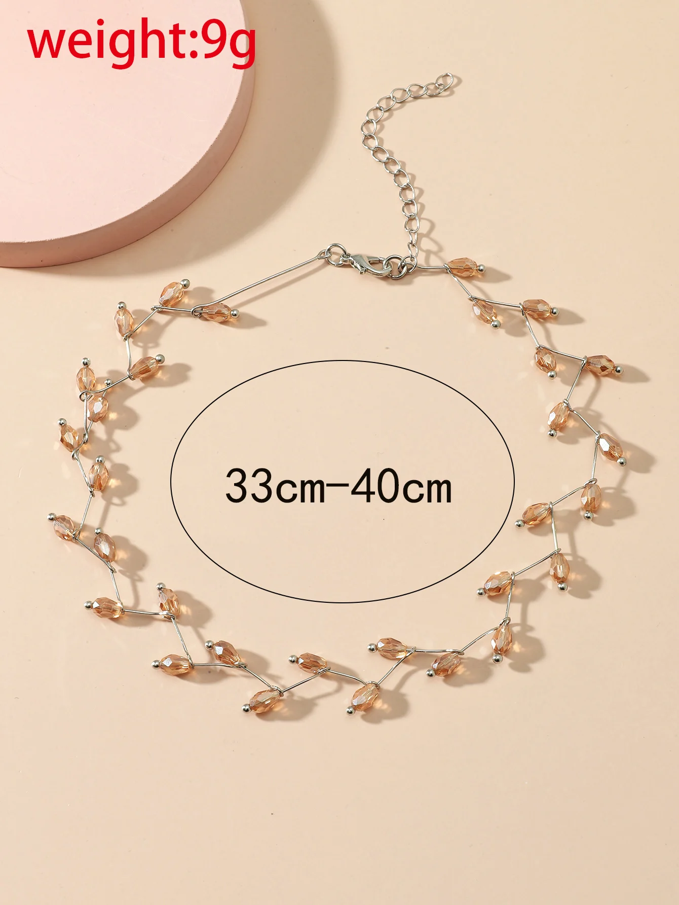 Женское Ожерелье из хрустального стекла с бусинами женское ожерелье для