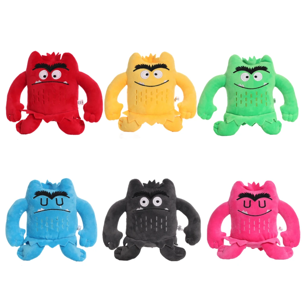 

16cm Funny Cute My Emotions Little Monster Plush Toy Cartoon Kawaii Hapiness Anger Calm Fear Sad Color Children's Birthday Gifts