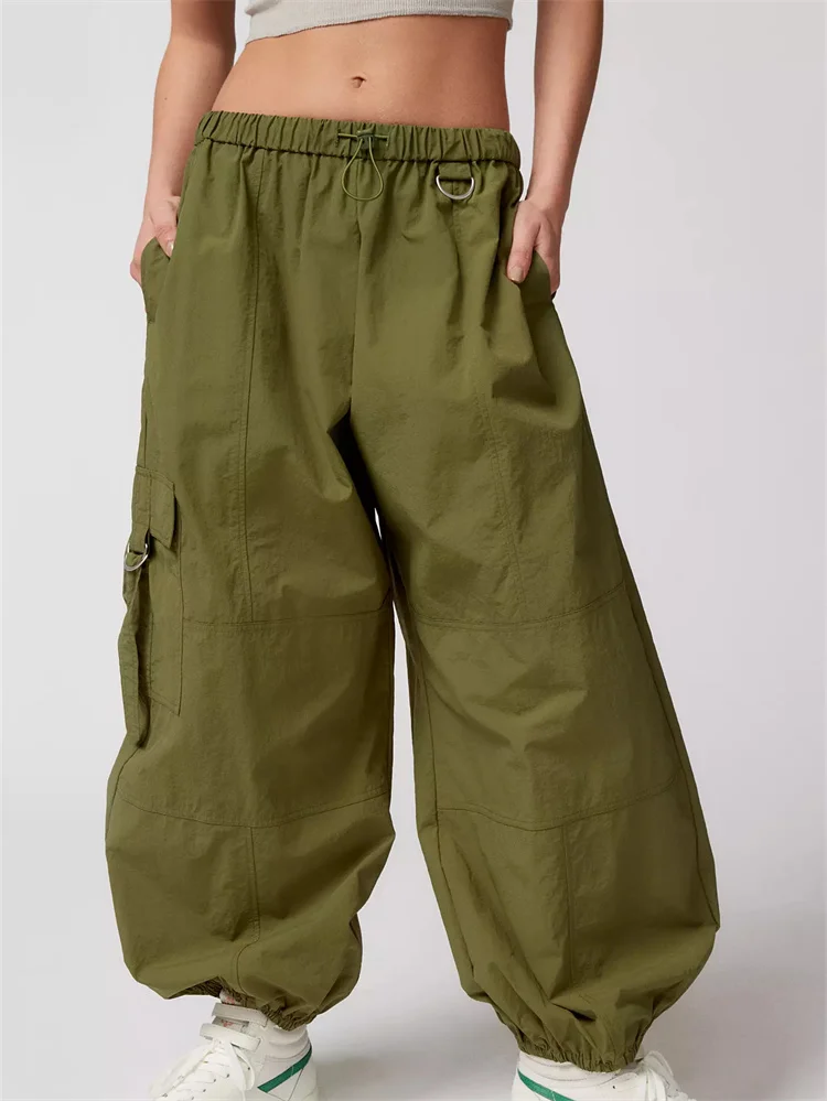 

Women's Y2k Cargo Pants Casual Straight Leg High Rise Baggy Joggers Trousers with Multiple Pockets Streetwear