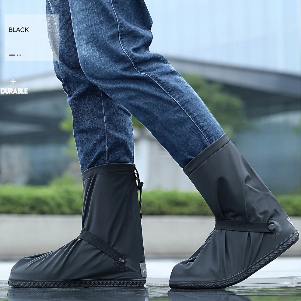 

Rain Shoe Cover Waterproof Reusable Motorcycle Cycling Bike Rain Boot PVC High Tube Anti-skid Rain-proof Outdoor Travel