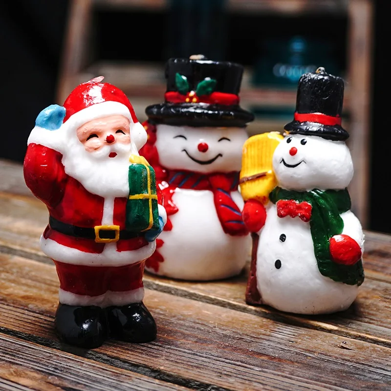 

Luxury Gift Witchless Candles Aesthetic Christmas Soy Decor Red Candle Santa Claus Cute Velas Navidenas Large Wax Candles items