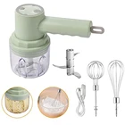 Кухонный беспроводной электрический измельчитель чеснока, дробилка, автоматический венчик для яичного крема, USB Перезаряжаемый пищевой миксер, машер, инструменты для овощей