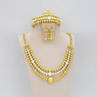 two tone beads set shanty ethiopian bridal jewelry set pure african gold wedding earrings necklaces styles