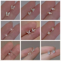 mini butterfly earrings 925 sterling silver hypoallergenic temperament korean fashion stud earrings jewelry accessories gifts