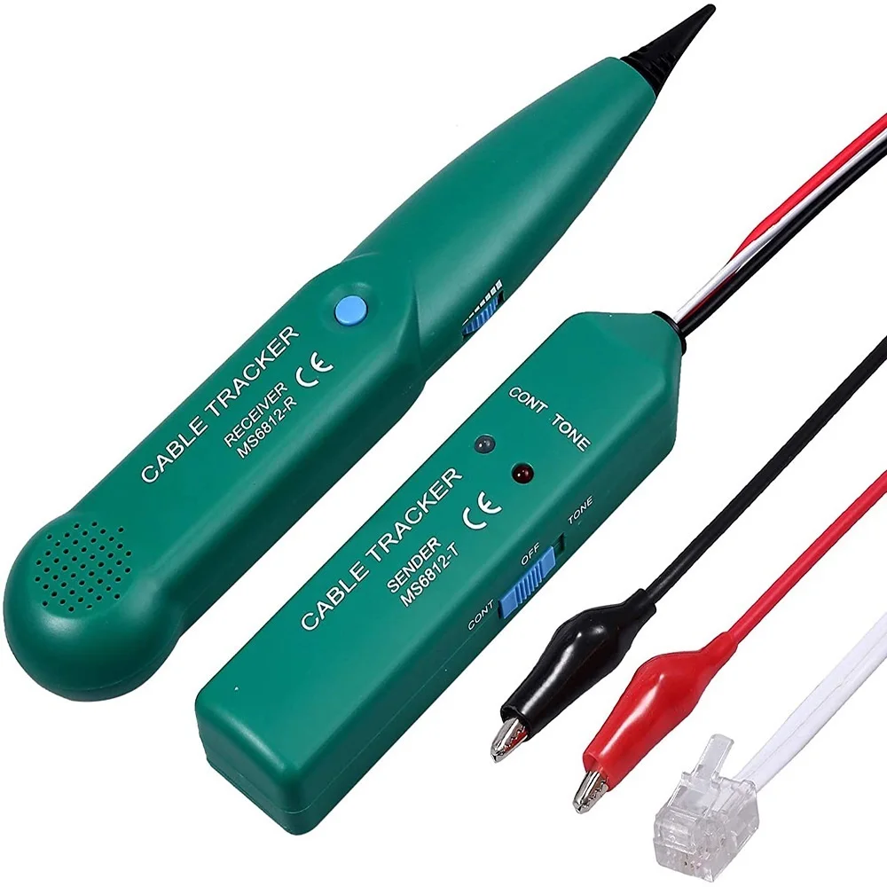 MS6812 RJ11 Telephone Wire Tracker for STP UTP Cat5 Cat6 Cat6A RJ45 LAN Network Cable Tester Tracer Line Finder