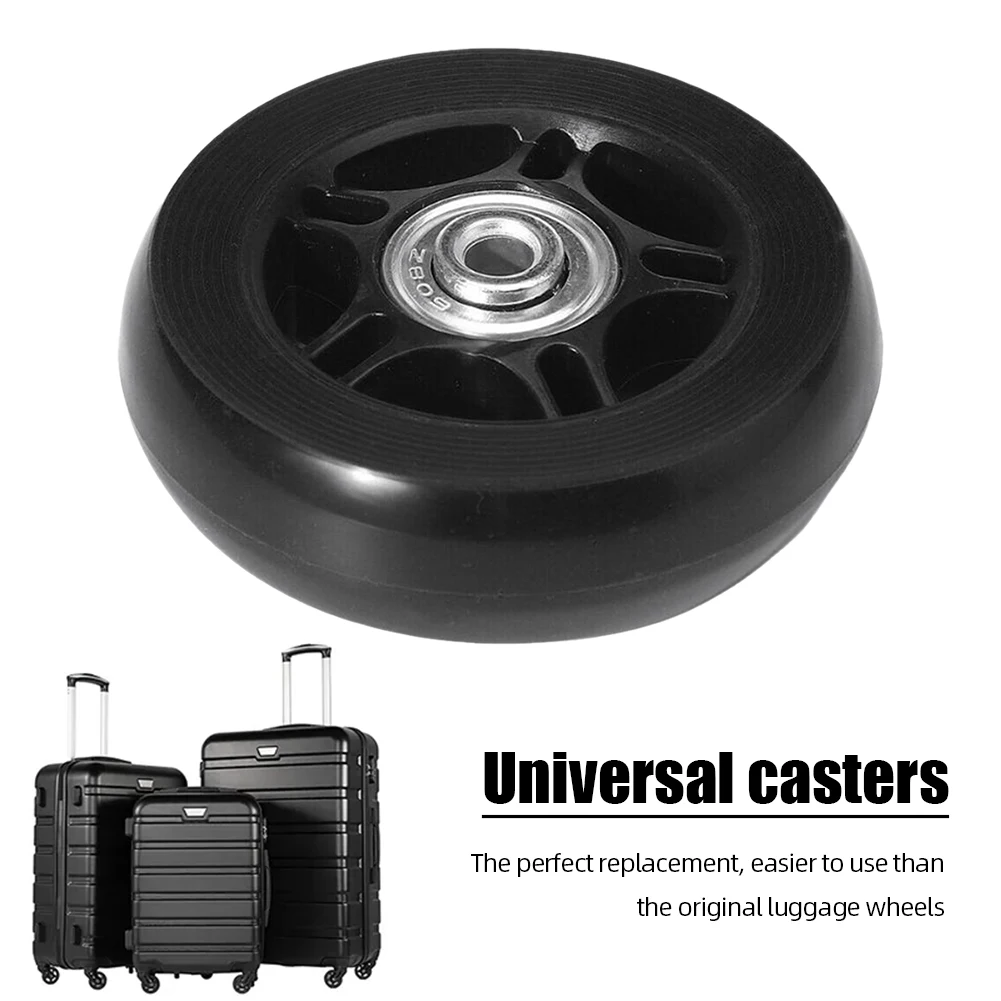 

1 Pair Rubber Casters Mute Swivel Caster Wheels Casters Wear resistant Mute Universal Heavy Trolley Wheels Bearings Repair Kits