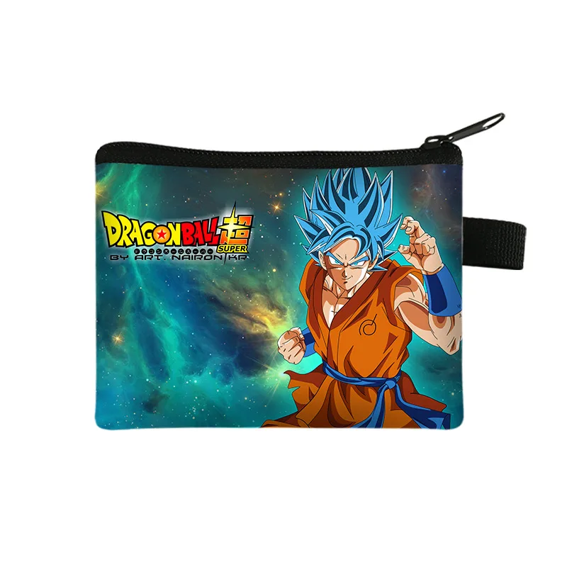 

Bandai Anime Children Change Wallet Dragon Ball Polyester Key Chain Portable Card Coin Keychain Storage Hand Bag Keyring