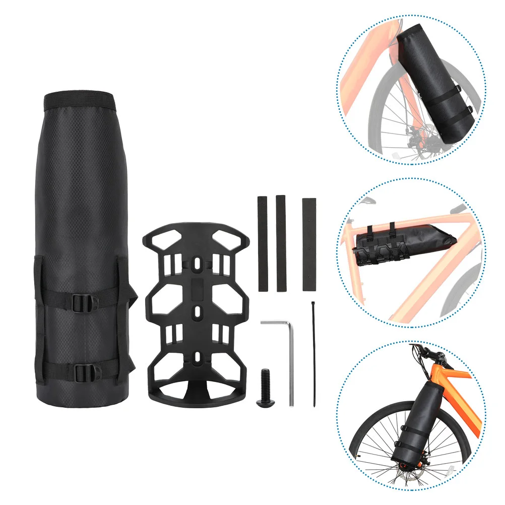 

Bicycle Fork Bag Sport Bike Accessory Outdoor Pouch Mobile Phone Wear-resistant Pu Tops Tube Front Frame Travel