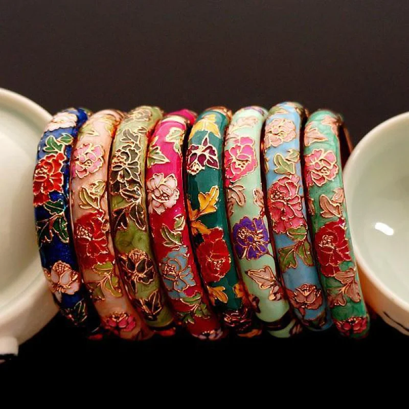 

Старый Пекинский браслет, перегородчатый браслет, винтажный браслет, античный эмалированный браслет, модные ювелирные украшения