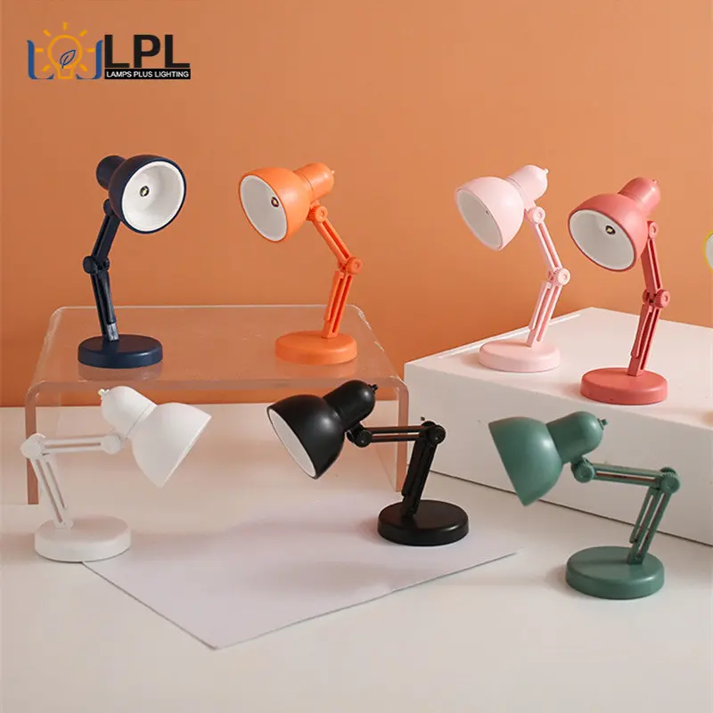 

LED Mini Table Lamp Foldable Magnetic Night Light Bedroom Study Reading Book Lamp with Clip Eye Protection Bedside Lamp Cute
