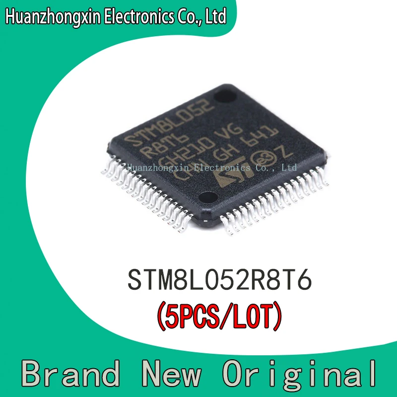 

5PCS STM8L052R8T6 STM8L052 STM8L IC MCU LQFP64 New Original Chip