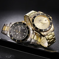 mens waterproof watches top brand clock stainless steel two color strap sports luxury original quartz wristwatches gift watch