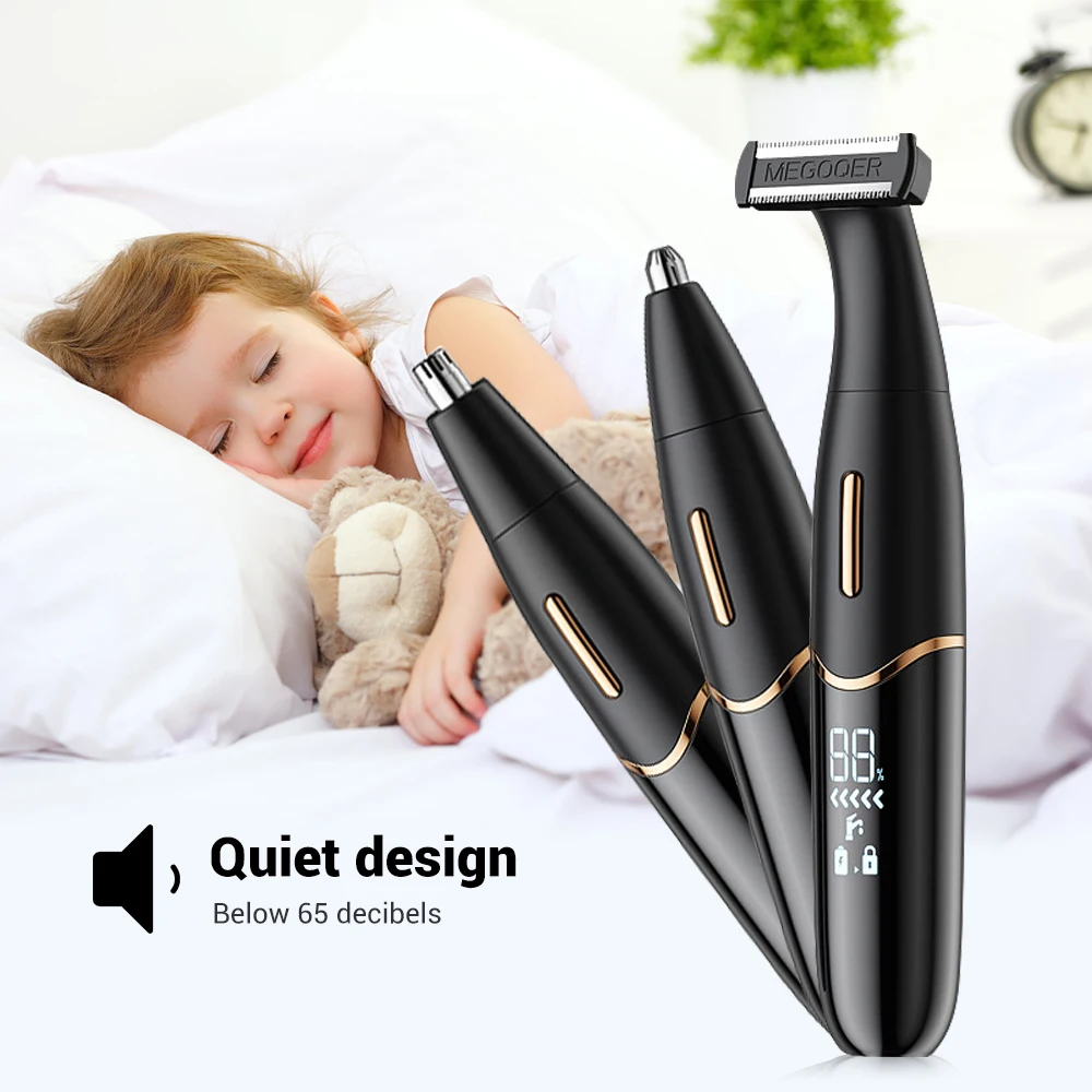 3 в 1 Электробритва Триммер для волос с бородой Бритва мужчин носа бровей тела