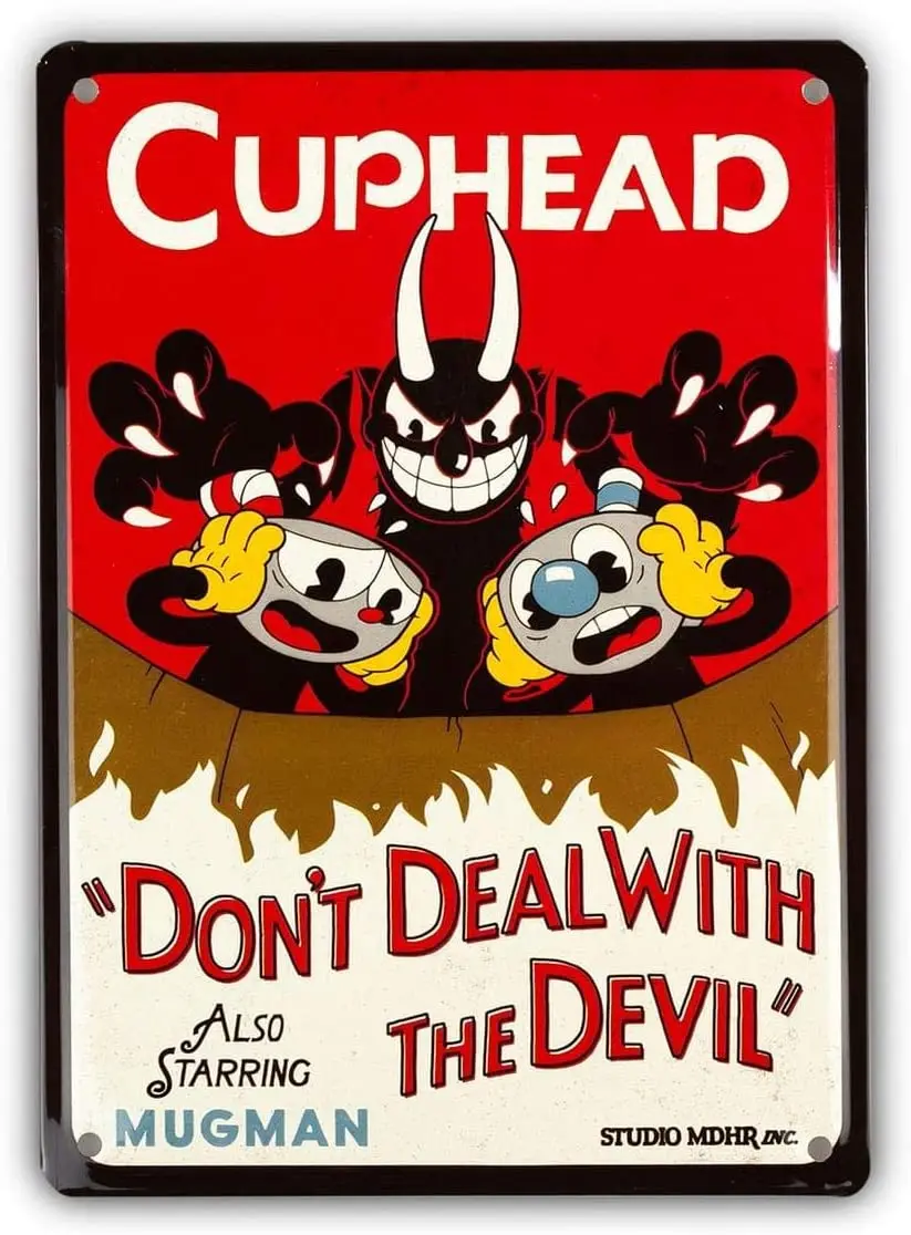 

Vintage Cuphead Collectibles | Cuphead Niet Deal Met De Duivel Tin Teken Home Sweet Home Sign Room Decor Poster 1