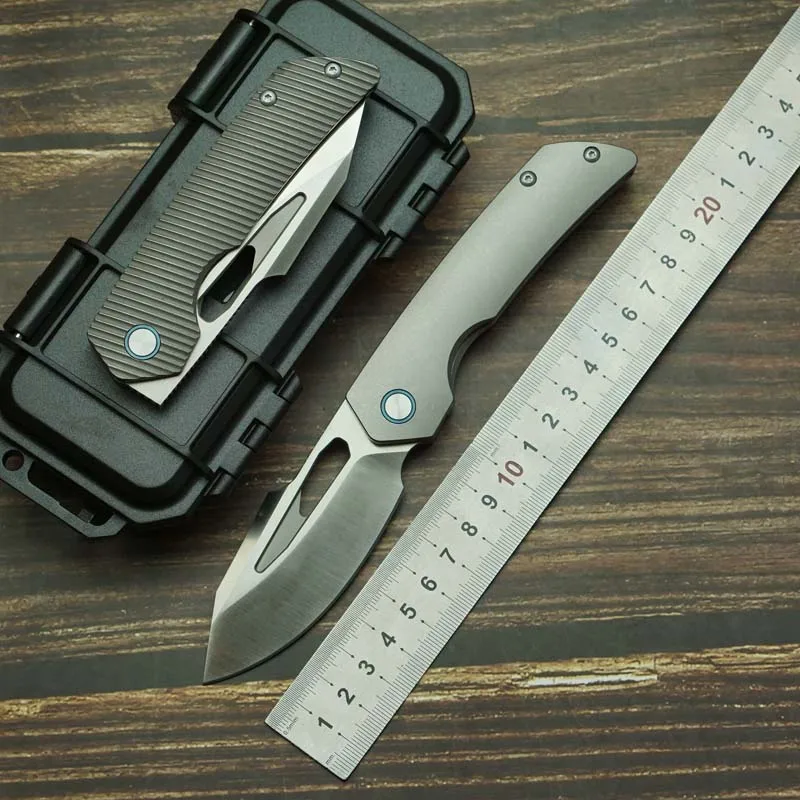Фото Новый складной нож LEMIFSHE BLK из стали M390 с рукоятью из титанового сплава, многофункциональный инструмент для выживания на природе и кемпинга, EDC-инструмент №1