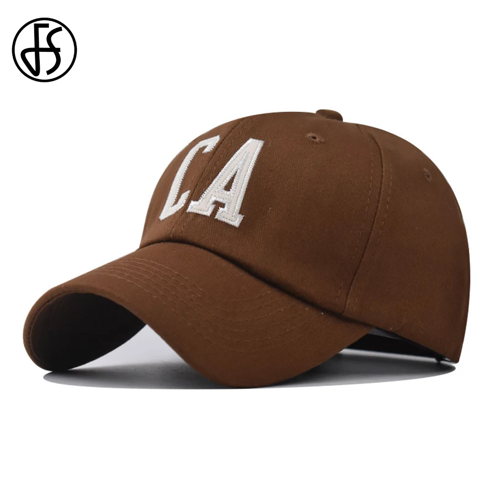 

FS Trendy Big Letter Embroidery Baseball Cap Red Brown Outdoor Men Women Caps Summer Snapback Dad Hat Bone Trucker Hats Gorra