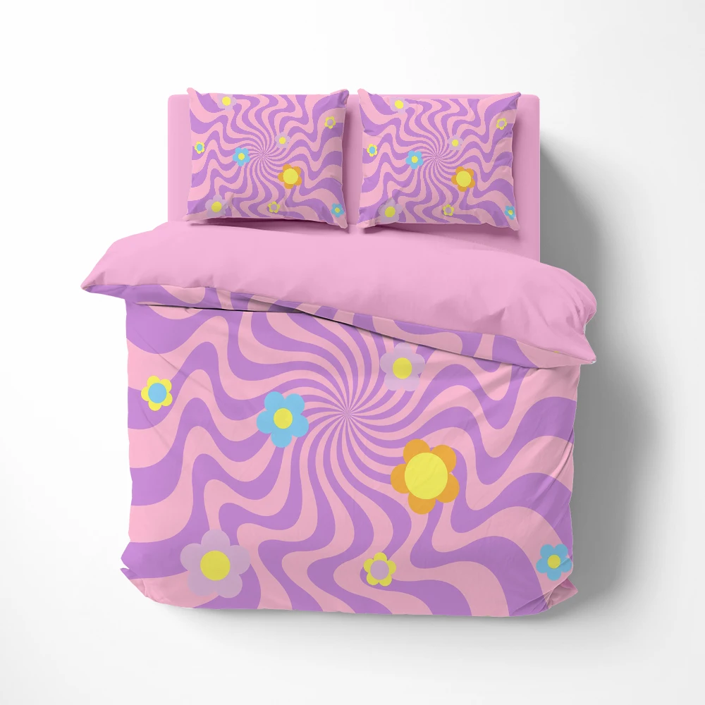 

luxury Bedding set 3D bed linen Quilt/Duvet cover set Linens euro twin queen king single 2bedrooms Bed set for home textile Pink