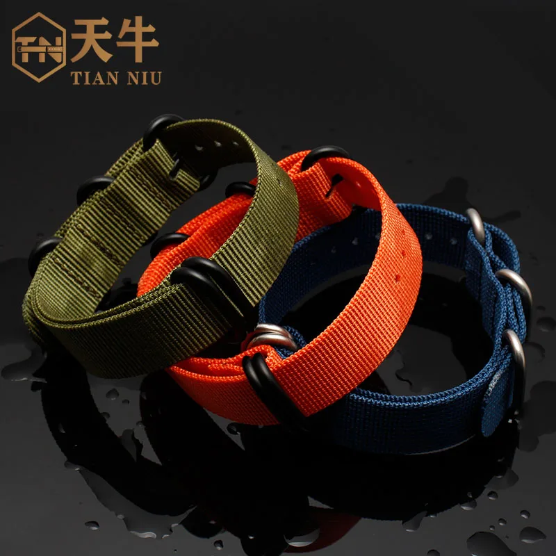 Ремешок нейлоновый водонепроницаемый для наручных часов цвет в ассортименте