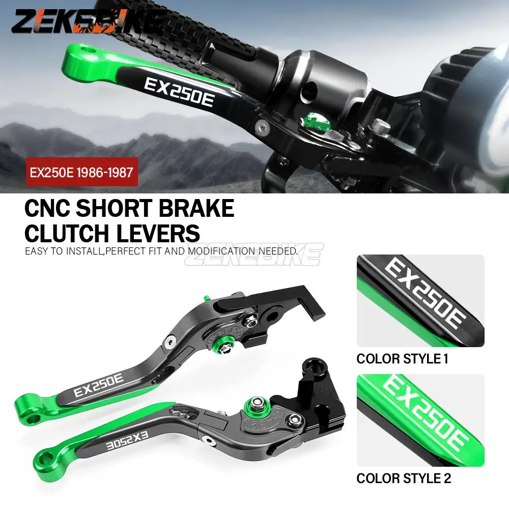 

Motorcycle Brakes Tie Rod Handbrake Brake Clutch Levers FOR KAWASAKI EX250E EX 250E 1986 1987 Adjustable Extendable Folding