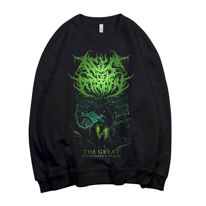 AGES OF ATROPHY Band Pollover Sweatshirt Rock Hoodie Heavy Power Metal Sudadera Rocker Streetwear Fleece Alien Outerwear