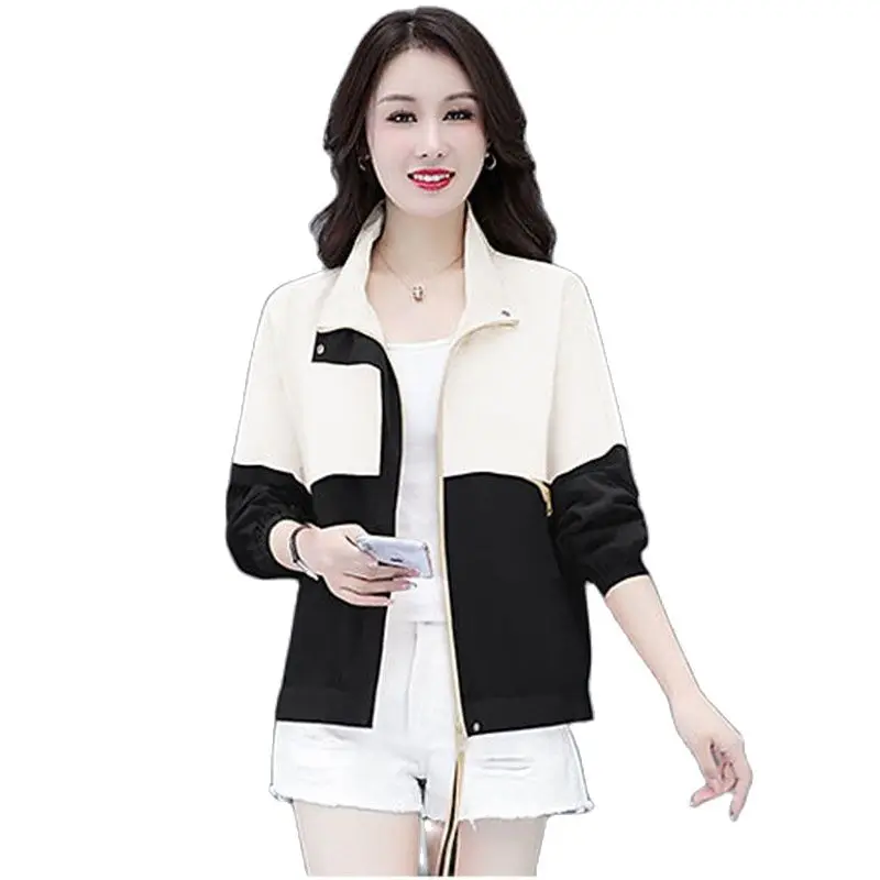 

Thin Ice Silk Sunscreen Clothing Womens New Leisure Color Matching Thin Sports Sunscreen Jacket In Spring And Summer Of 2023Tide