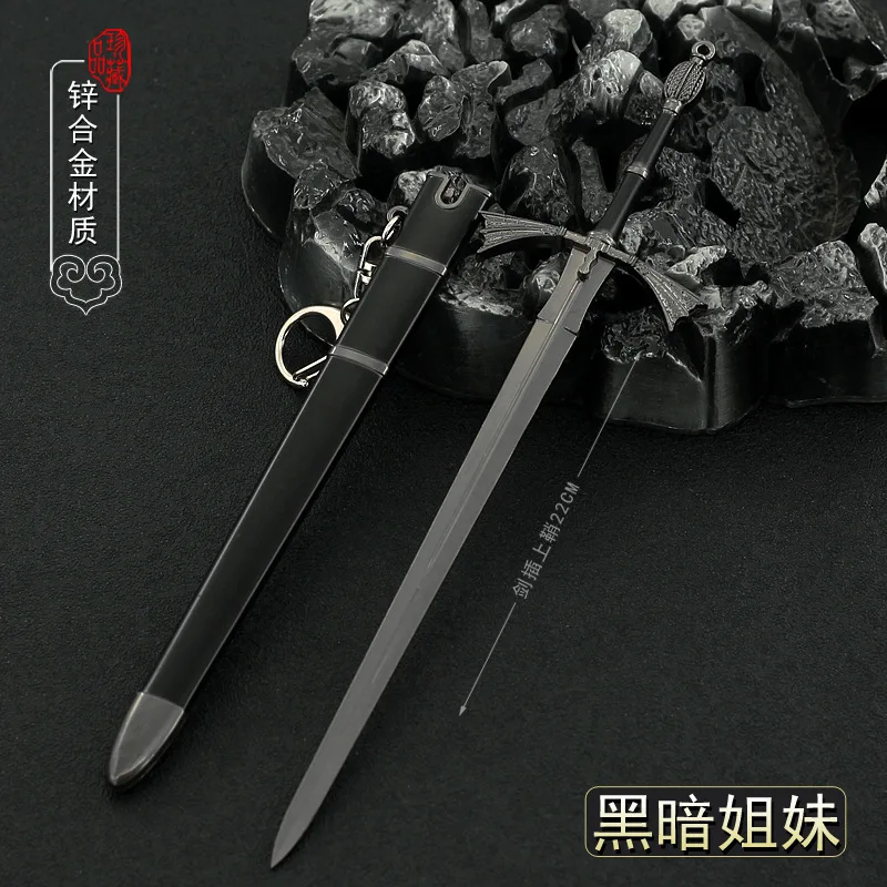 

22cm Dark Sister Sword Visenya Targaryen Game Novel TV Series Peripherals of Thrones Valyrian Steel Metal 1/6 Weapons Miniatures