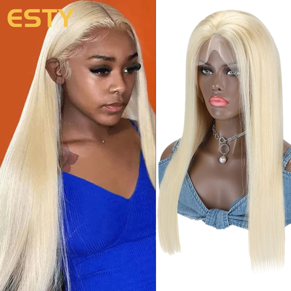 613 Honey Blonde Remy Brazilian Straight Lace Front Human Hair Wig 13x6 Long Straight 613 Ombre Frontal Wigs for Black Women