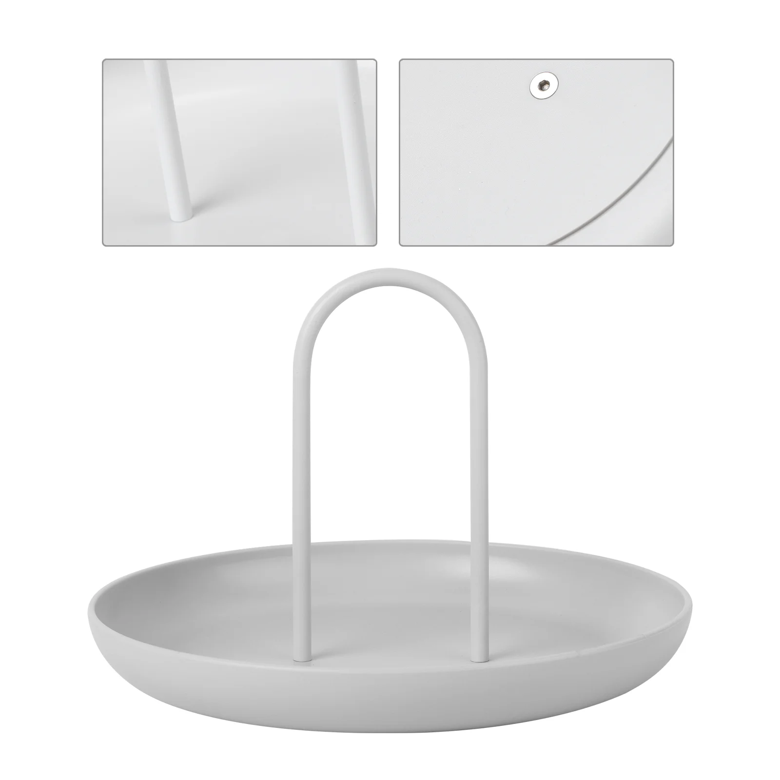 

1Pc Nordic Jewelry Plate Exquisite Sundries Tray Keys Snack Storage Dish (White)