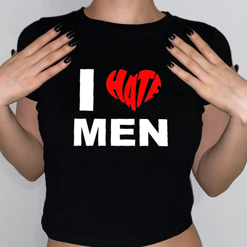 

Женский короткий топ в стиле Харадзюку, с круглым вырезом