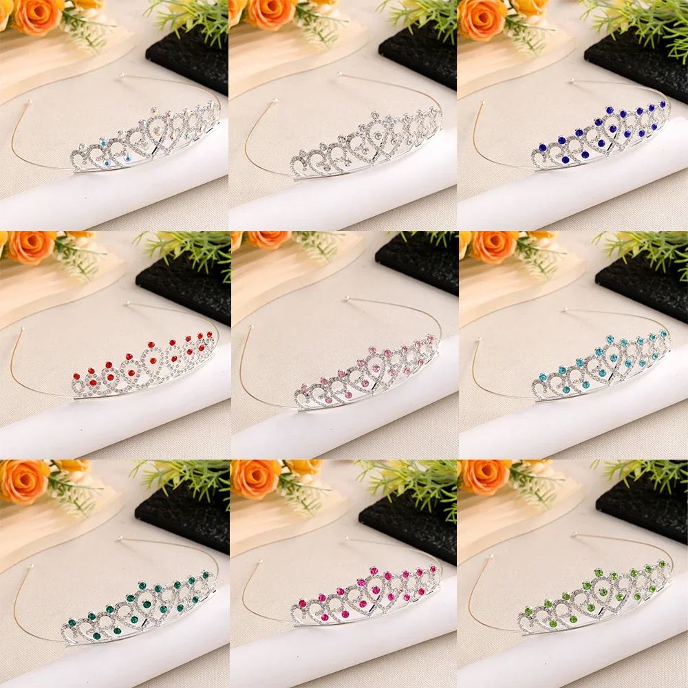 Простой гребень для волос женщин и девочек диадемы из сплава со стразами