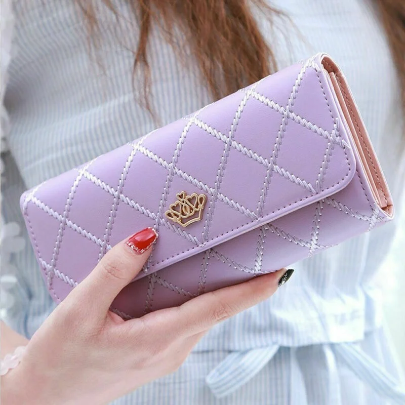

Phone Holder Case Clutch Handbag Women Lady Leather Wallet Long Large Purse Card cute wallet