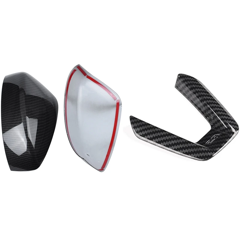 

1 пара для Mazda Cx-5 Cx5 17-18 Abs крышка для зеркала из углеродного волокна & 1X отделка рулевого колеса Abs для Mazda 3 2018 Cx-5 2017