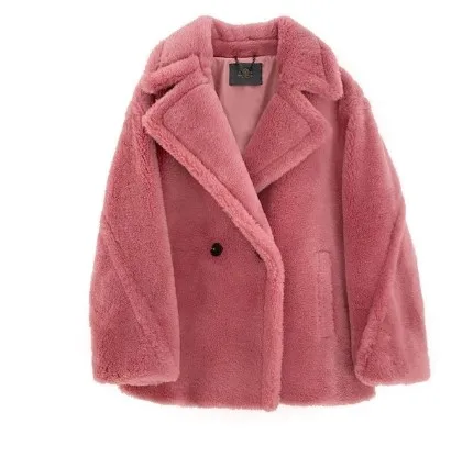 Luck A Women Winter Longer Faux Fur Warm Coat Long Sleeve Female Thick Teddy Bear Coat Casual Loose Oversize Outwears